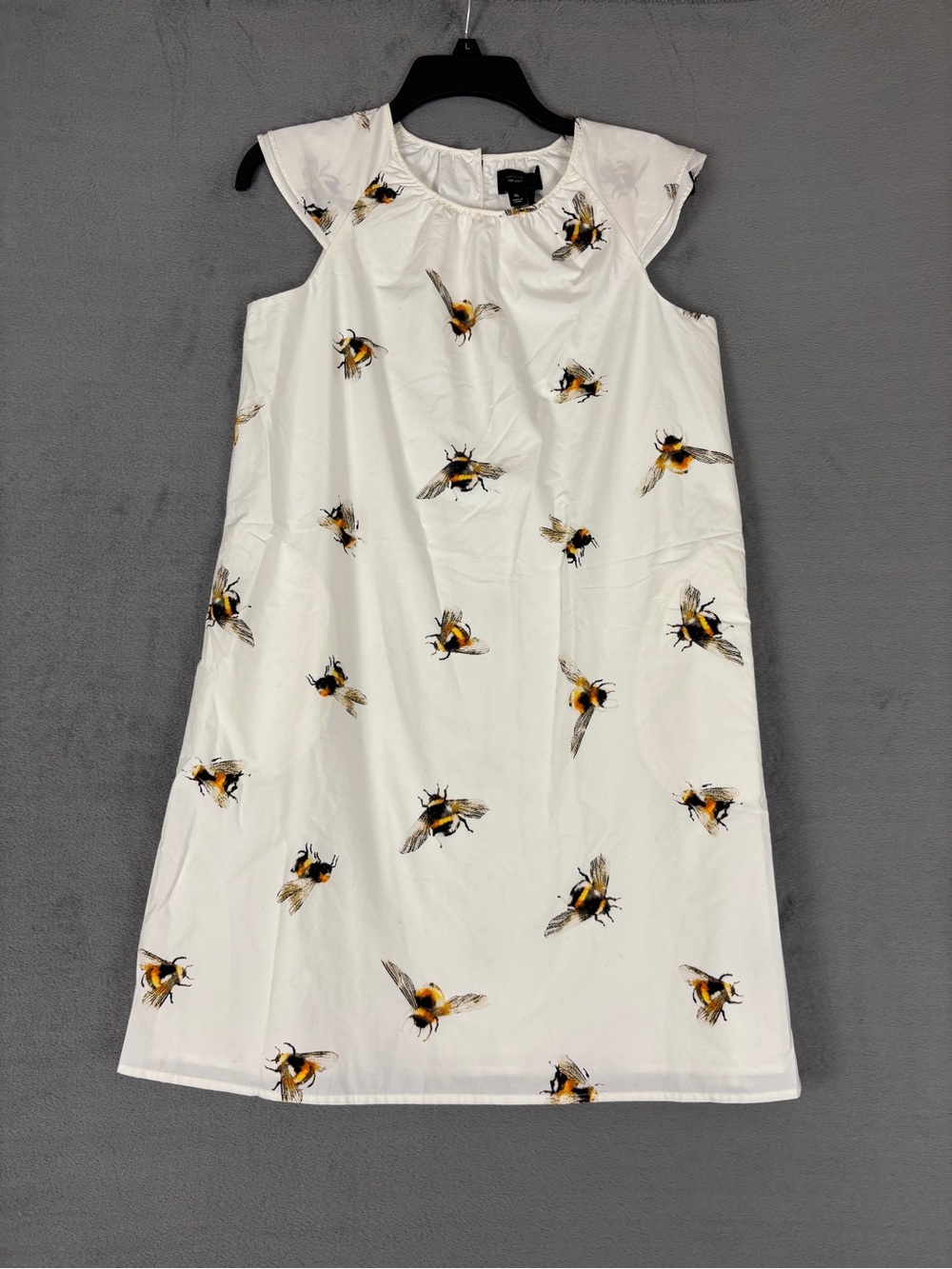 Victoria Beckham White Bee Print Shift Dress - Unbranded
